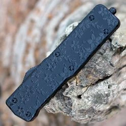 Templar Lightweight OTF - Blk Floral (3.55" D2 BW) LA-FG-22-1 -Knives Sales LAFG221.3 31943.1657738675