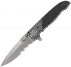 CRKT M40 Deadbolt Lock Veff CRM4015, 3.999" 1.4116 Combo Edge, Bolster - 6063 Al | Onlay - Glass Reinforced Nylon Handle