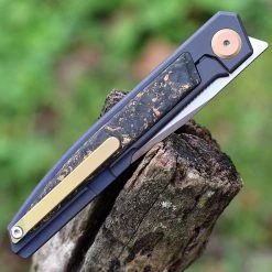 Maxace Persian Front Flipper - Dark Purple Ti / CF (4" Satin M390) MCPS02 -Knives Sales MAXMCPS02.2 61327.1639759606