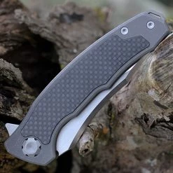 Maxace Halictus 2.0 Framelock CF /Ti (3.9" M390 Satin) MHLT202 -Knives Sales MAXMHLT202.3 03612.1654792647