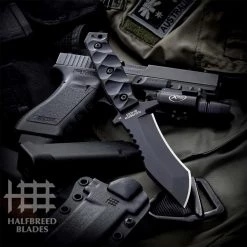 Halfbreed MCK-02 Medium Clearance Knife Blk G10 (4.5" Blk Recurve) MCK-02 BLK