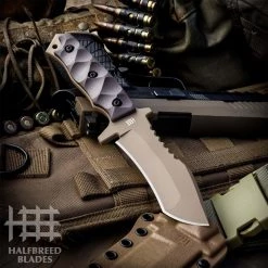 Halfbreed MCK-02 Medium Clearance Knife Dark Earth G10 (4.5" Tan Recurve) MCK-02 DE