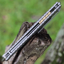 Maxace Obsidian Balisong Gray Ti / CF (4" CPM-S90V Tanto) MCO04 -Knives Sales MCO04.2 68802.1625771437