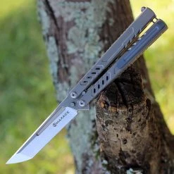 Maxace Pelican-M Balisong Grey Ti (3.54" M390 Satin) MCPM01