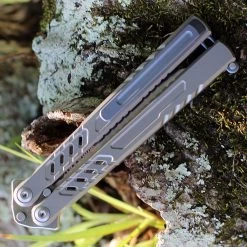 Maxace Pelican-M Balisong Grey Ti (3.54" M390 Satin) MCPM01 -Knives Sales MCPM01.3 74754.1658949572