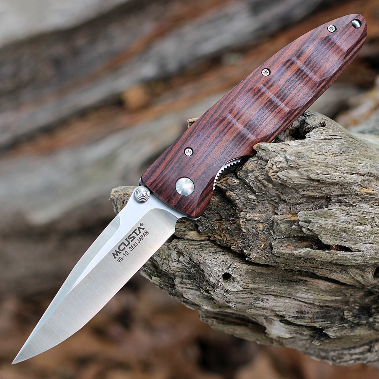 Mcusta Japan Basic Folding Knife Rosewood (3.3" VG-10 Satin) MC-0014R 3 Mcusta Japan Basic Folding Knife Rosewood (3.3" VG-10 Satin) MC-0014R
