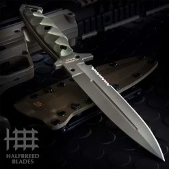 Halfbreed MIK-01PS Medium Infantry Knife Ranger Green G10 (6.5" Partially Serr OD) MIK-01PS OD