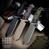 Halfbreed MIK-02 Medium Infantry Knife Blk G10 (5.3" Blk Partially Serr) MIK-02 BLK -Knives Sales MIK 02 Blk DE OD 90800.1646684280