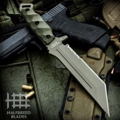 Halfbreed MIK-05PS Medium Infantry Knife Ranger Green G10 (6.7" OD Green Partially Serr) MIK-05PS OD