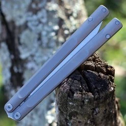 Maxace Pian Bailsong - Gray Ti (4.6" M390 Satin Harpoon) MPN01 -Knives Sales MPN01.2 57130.1641329271