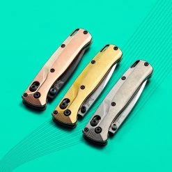 Flytanium Crossfade Titanium SW Scales - for Benchmade MINI Bugout -Knives Sales Meta Series MINI Bugout 06589.1634931406