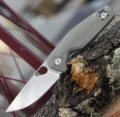 GiantMouse ACE Nimbus V2 - Green Micarta (3" ELMAX Satin) NIMBUS-V2-GRN-Micarta