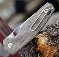 GiantMouse ACE Nimbus V2 - Green Micarta (3" ELMAX Satin) NIMBUS-V2-GRN-Micarta -Knives Sales NIMBUS V2 GRN MICARTA.2 51188.1615920767