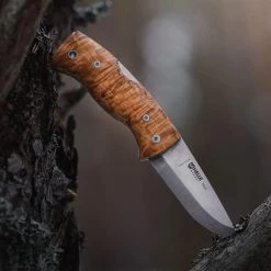 Helle Nipa Folding - Curly Birch w/Clip (2.7" 12C27 SS) - NIPA