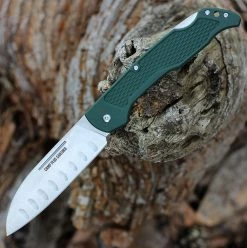 Ontario Camp Plus Folders Santoku Knife - Dark Green GFN (4.25" Santoku Blade) 4305