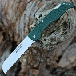 Ontario Camp Plus Folders Bread Knife - Dark Green GFN (4.25" Serrated Bread Blade) 4310