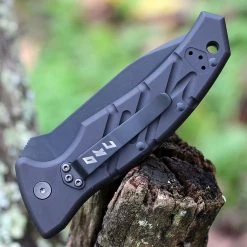 Ontario Strike Fighter SF-3 Automatic - Blk Alum. (3.8" 154CM Blk Serr. Tanto) 8742 -Knives Sales ON8742.2 70651.1638889059