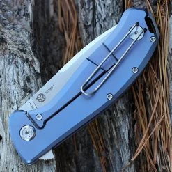 PMP Knives Big Boy Flipper - Blue Ti (3.65" 14C28N Satin) PMP023 -Knives Sales PMP023.2 70021.1641314825