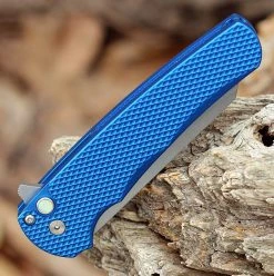 Pro-Tech Malibu "Blade Show Texas" Blue Textured (3.3" SW Reverse Tanto) 5205-BLUE -Knives Sales PT5205 BLUE 27074.1647962324