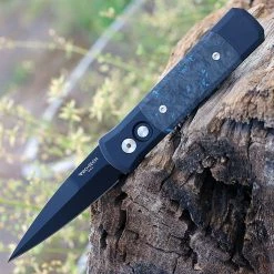 Pro-Tech Godson "Dark Matter" Automatic Blue Fat Carbon (3.2" 154CM Blk) 7FC31