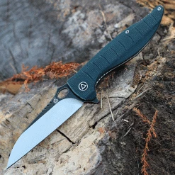 QSP Locust Blue Micarta (3.8” 154CM Black/ Satin) QS117-C