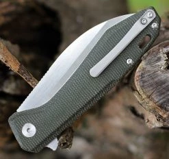 QSP Pelican Linerlock QS118-E2, 3.625" CPM S35VN Satin Wharncliffe Blade, Green Linen Micarta Handle 9 QSP Pelican Linerlock QS118-E2, 3.625" CPM S35VN Satin Wharncliffe Blade, Green Linen Micarta Handle -Knives Sales QS118E2.2 42942.1603485391