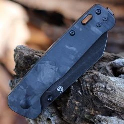 QSP Penguin - Shredded CF / Blk G-10 (3" D2 Black SW) QS130-U -Knives Sales QS130U.4 98327.1647453501