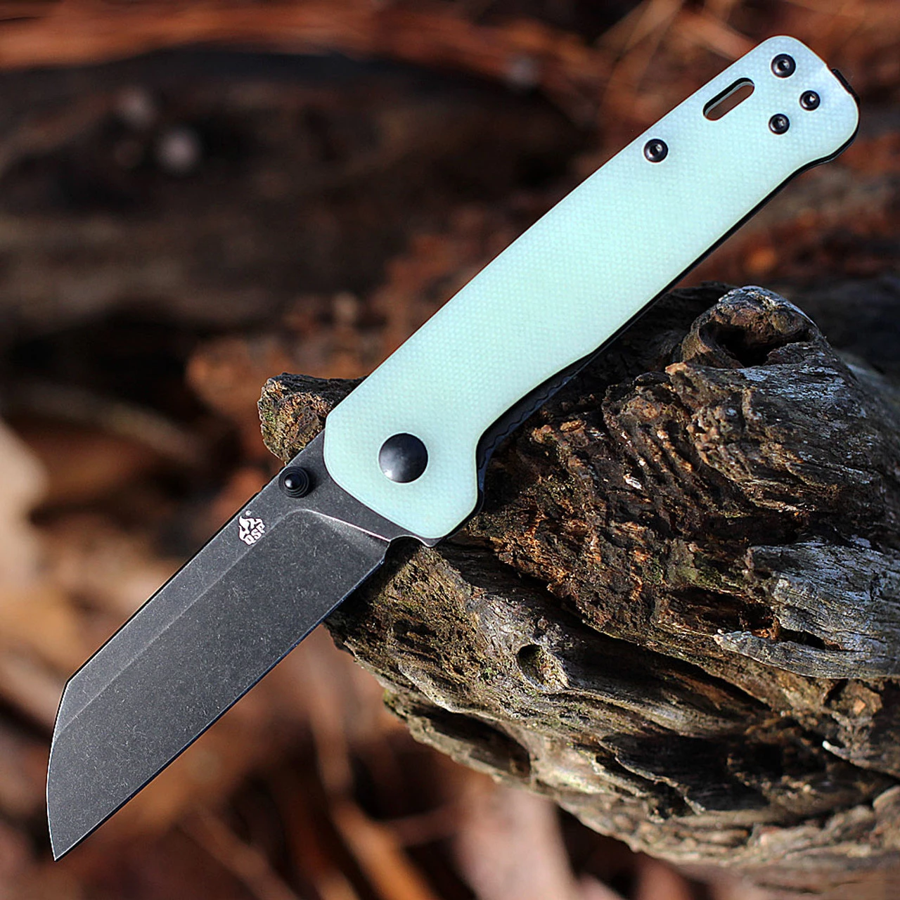QSP Penguin - Jade G-10 (3" D2 Blk Stonewashed) QS130-W 3 QSP Penguin - Jade G-10 (3" D2 Blk Stonewashed) QS130-W