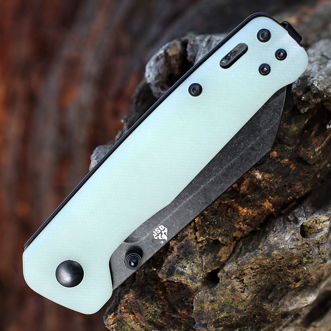 QSP Penguin - Jade G-10 (3" D2 Blk Stonewashed) QS130-W 5 QSP Penguin - Jade G-10 (3" D2 Blk Stonewashed) QS130-W - Image 3