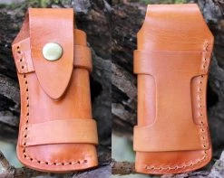 QSP Knife Mustang Lockback QS132, 3.125" M390 Satin Plain Blade, Raffir Stabilized Wood w/Mammoth Molar Inlay Handle -Knives Sales QS132.4 75751.1603917938