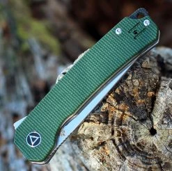 QSP Osprey Flipper Green Micarta (3.3" 14C28N Satin) QS139-C -Knives Sales QS139C.3 63707.1648306579
