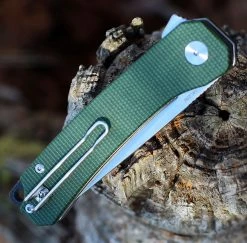 QSP Osprey Flipper Green Micarta (3.3" 14C28N Satin) QS139-C -Knives Sales QS139C.4 73641.1648306579