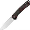 QSP Osprey Flipper - G10/CF Red (3.25"14C28N Satin) QS139-F1 -Knives Sales QS139F1 70330.1648134666
