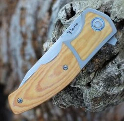 Reate MINI Crossroads Frame Lock - Natural Micarta / Ti (3.3" M390 Satin) -Knives Sales REA109.3 26843.1658868634