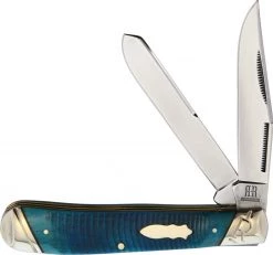 Rough Ryder Trapper - Blue / Blk Bone (3.12" 440A) RR2115