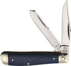 Rough Ryder Mini Trapper - Denim Micarta (2.3" T-10) RR2187