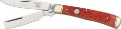 Rough Ryder Razor Trapper - Red Jigged Bone Handle (RR274)
