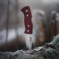 Helle Raud S Folding Knife - Red Birch (2.17" 12C27 SS) - 663
