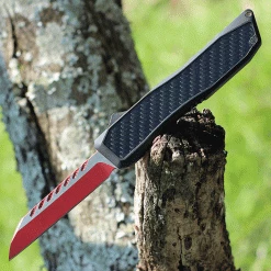 EOS Harpoon OTF Automatic Blk Alum /CF (3.7" CPM-20CV Red) HAR-01