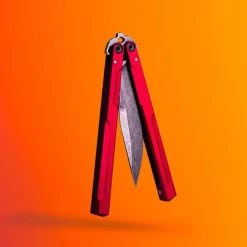 Flytanium Aluminum v1.5 Channel Handle Kit (Red) - Kershaw Lucha Balisong -Knives Sales Red alum 47222.1652911072