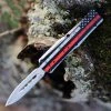 Templar Knife Small OTF Back The Red S-BTR-13-2, 2.75" 440C Satin Dagger Blade, Aluminum Zinc Handle