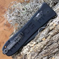 SOG Spec Elite II Auto SE-62, 4.0" Drop Point Black Blade, Black Aluminum Handle -Knives Sales SE 62.2 04159.1616525799