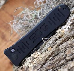 SOG Spec Elite II Auto SE-62, 4.0" Drop Point Black Blade, Black Aluminum Handle -Knives Sales SE 62.3 38761.1616525798