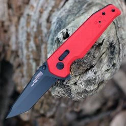 SOG Vision XR LTE Flipper - Red G10 (3.36" CTS XHP Blk) 12-57-08-57