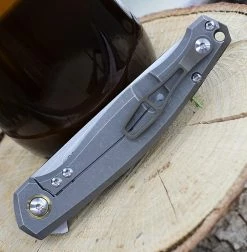 GiantMouse ACE Sonoma Frame Lock Knife, 3.3" Satin M390 Drop Point Blade, Titanium Handle -Knives Sales SONOMA TI SATIN.2 99959.1611762949