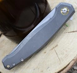 GiantMouse ACE Sonoma Frame Lock Knife, 3.3" Satin M390 Drop Point Blade, Titanium Handle -Knives Sales SONOMA TI SATIN.3 86045.1611762949