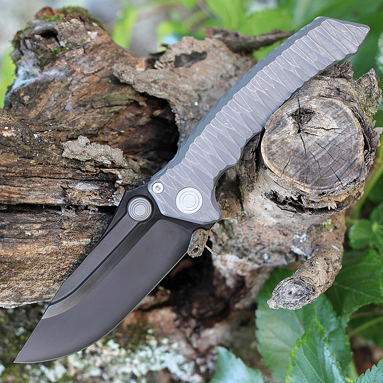 Maxace Knives Sandstorm Gray Integral Ti (4.25" M390 Black) MCS201 3 Maxace Knives Sandstorm Gray Integral Ti (4.25" M390 Black) MCS201