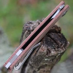 GiantMouse Ace Sonoma V2 - Natural Micarta (3.4" Elmax Stonewash) -Knives Sales Sonoma V2 GRN Micarta.2 63744.1639672198