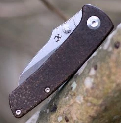 Kansept Knives T2015A5 Little Main Street Folding Knife, 2.25" 154CM Reverse Tanto Satin Plain Blade, Brown Micarta Handle -Knives Sales T2015A5.3 43257.1612287662