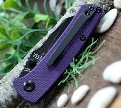 Kansept Knives T2015A6 Little Main Street Folding Knife, 2.25" 154CM Reverse Tanto Black Plain Blade, PuRple G10 Handle -Knives Sales T2015A6.4 83813.1617390656